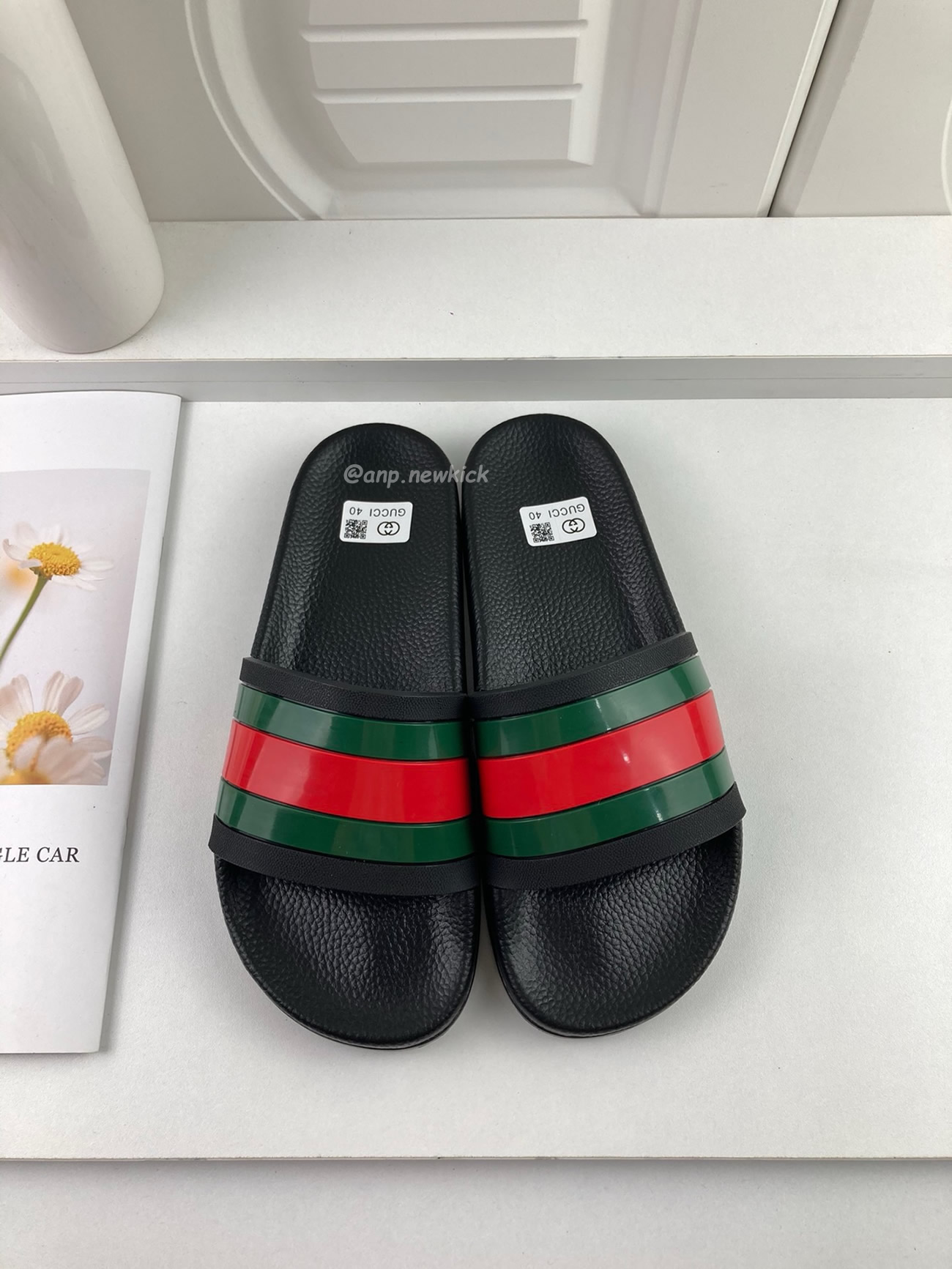 Gucci Rubber Slides Red Green 308234 Gib10 1098 (8) - newkick.org